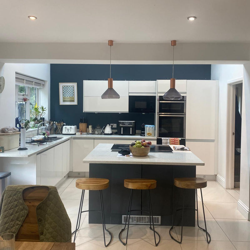 Before photo of a home renovation in Reigate, london. Family home, modern kitchen 