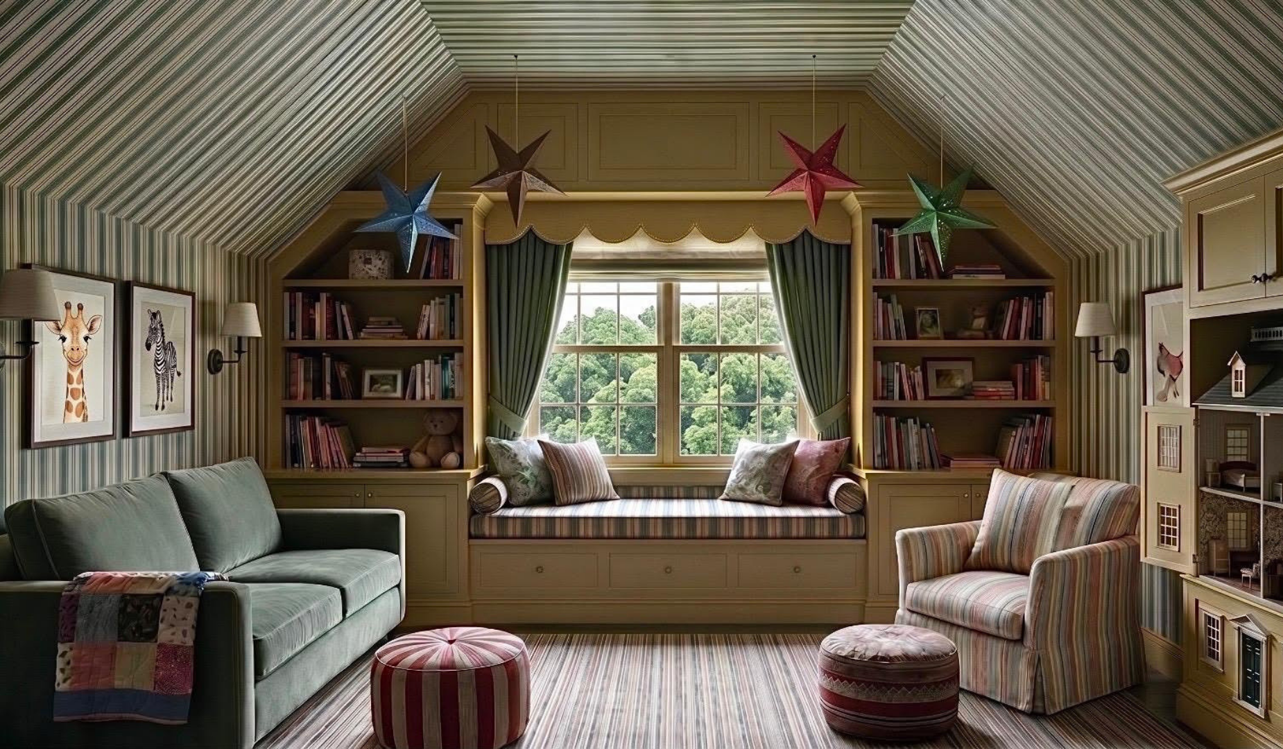 Elegant playroom interior designed for eltham,london home