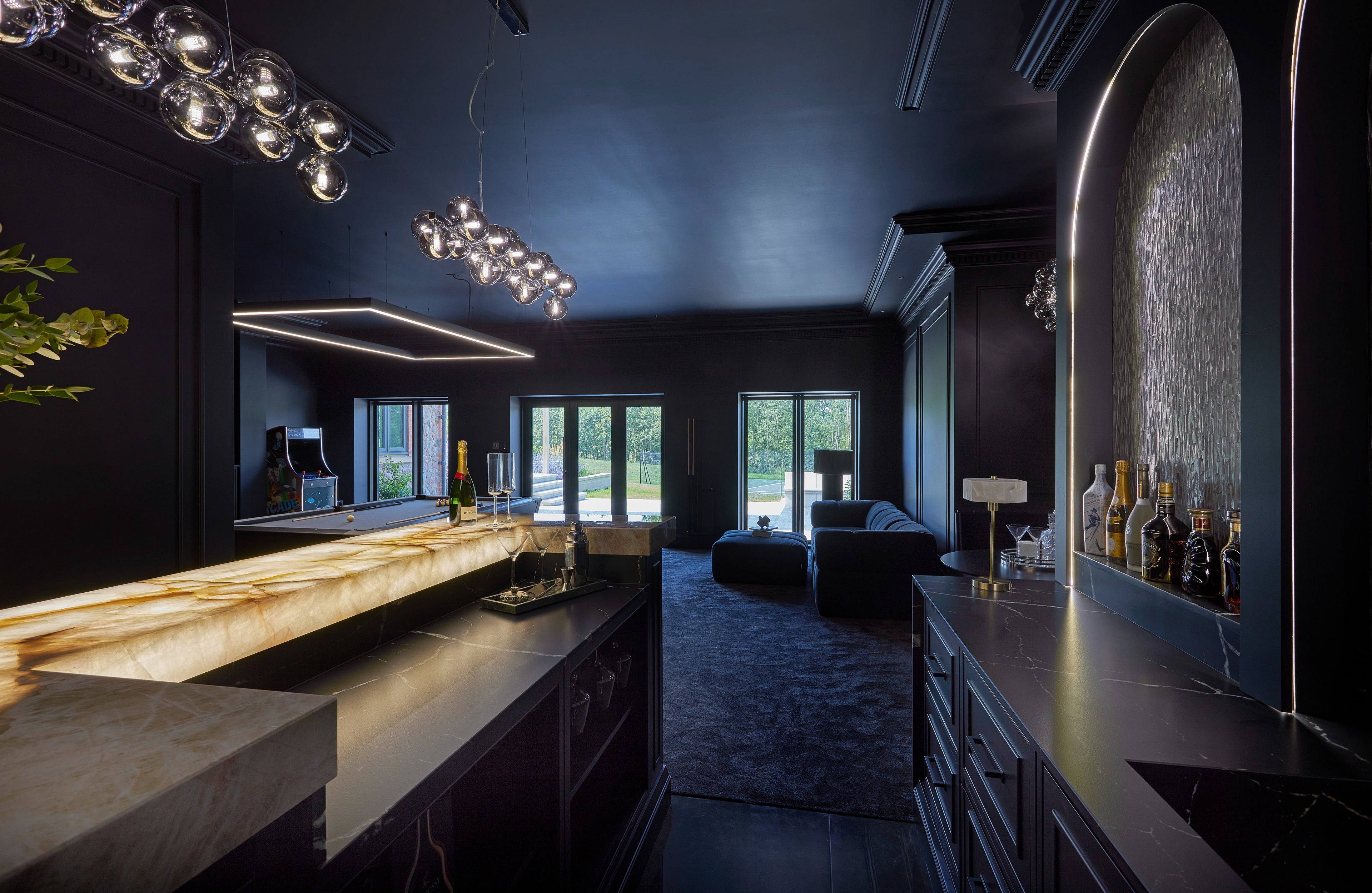 Large home bar family home in surrey
